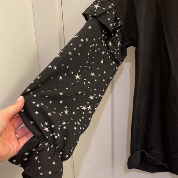 Promesa Black Star Sweatshirt Ruffles Medium - Picture 3 of 3